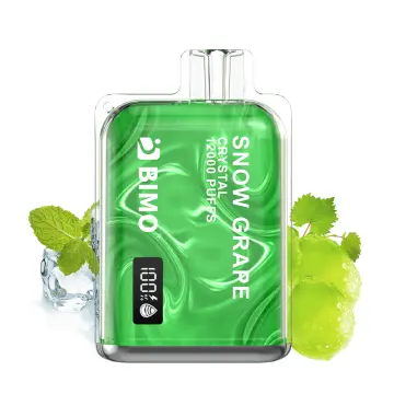 BIMO Crystal 12000 Puffs Transparent Body Design: 12,000 Mouths Long Life + Crystal Translucent Fogging