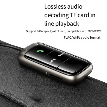 Car Bluetooth Receiver with AUX, FM, TF Card & Hands-Free Call