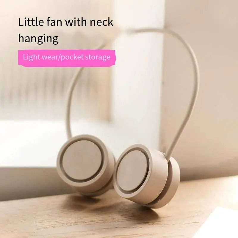 Mini Neck Fan Organizer Portable Neck Fan Lazy Usb Rechargeable Bladeless Neck Fan