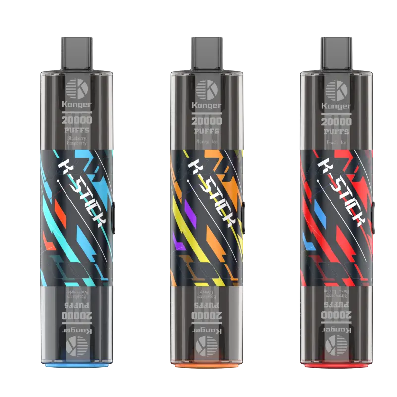 K-STICK Dual Head Dual Flavor Travel Electronic Cigarette - 20,000 Puffs Long Life + Self-Driving Portable Rechargeable LED Lighting Effect Outdoor Backpacking Essential Atomizer God