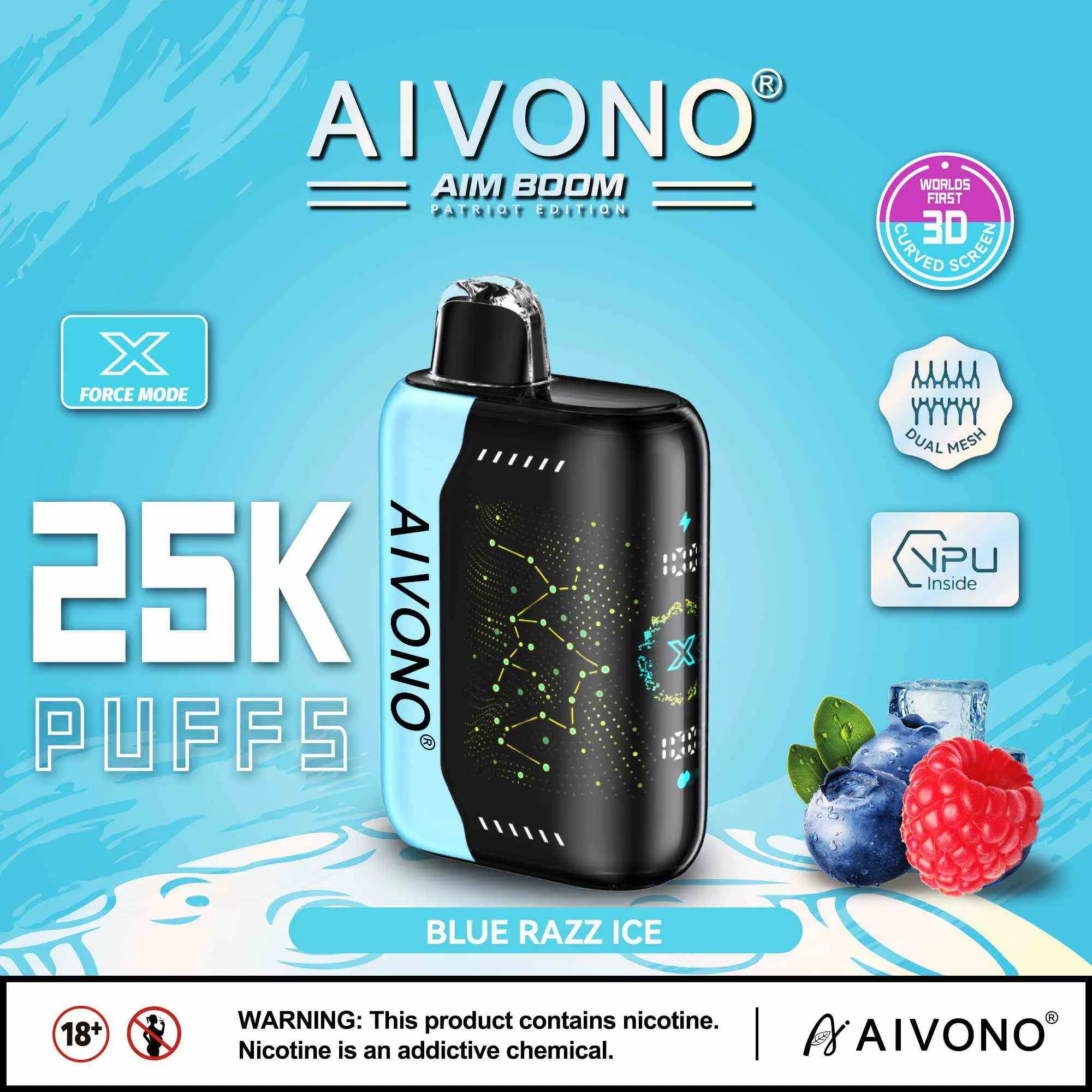 AIVONO AIM BOOM 25000 | Geek Vape Compatible Design + Disneyland Play-Free Atomization Flagship