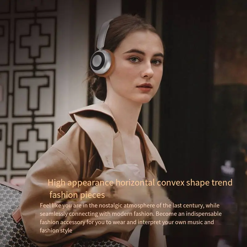 Bluetooth Headset Headset Burst Factory KQM-01 American Retro Headset Bluetooth Wireless