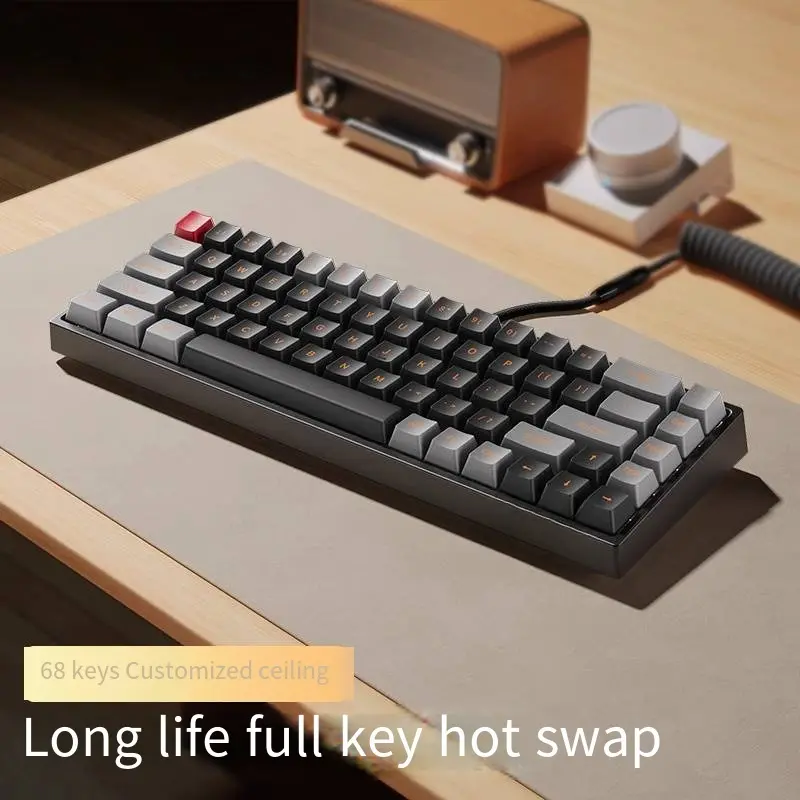Wholesale Mechanical Keyboard And Mouse Set Wireless Bluetooth Wired 68 Keys For Office Game Computer Laptop