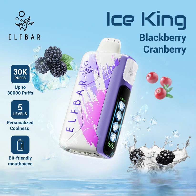 ELF BAR ICE KING 30000 | Nicotine Replacement Therapy + Arctic Expedition Unplugged Eco-Friendly Nebulizer Signature